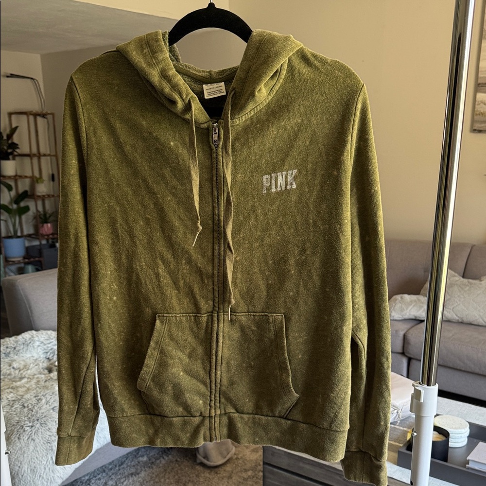 PINK Victoria's Secret Olive Hoodie